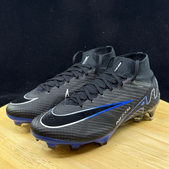 Nike Zoom Superfly 9 Elite FG Black Chrome Hyper Royal DJ4977-040 Size 7.5M / 9W - Picture 2 of 10